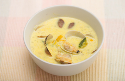 あさりとかぼちゃのチャウダー