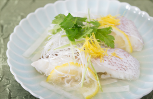 鯛の柚香（ゆこう）蒸し