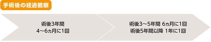 GIST手術後の経過観察時期と頻度