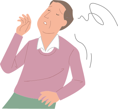 イラスト：⾚⾎球の減少による貧⾎