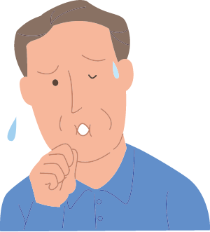 イラスト：悪⼼（吐き気）、嘔吐