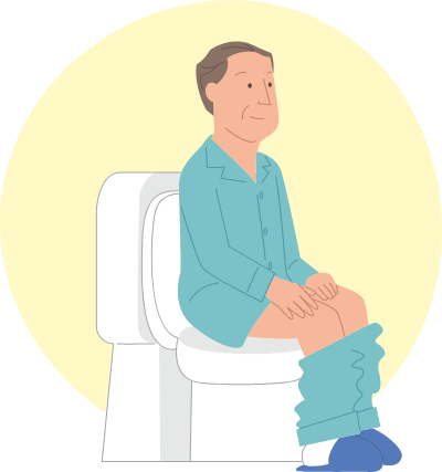 イラスト：病室でのトイレについて