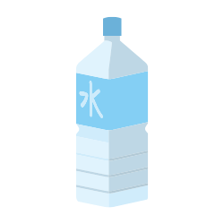 イラスト：水の入ったペットボトル