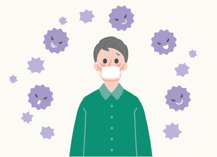 イメージ：血球減少／低ガンマグロブリン血症／感染症