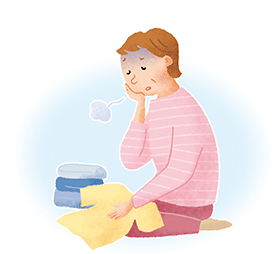 疲労感を感じている女性イメージ